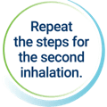Repeat the steps for the second inhalation